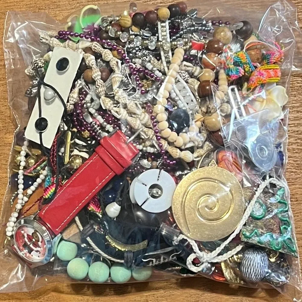 VTG - Now Repurpose Broken Jewelry Beads Harvest Craft Supply Parts 1#11.5oz